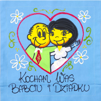 [Db99] Poduszka bawełniana KOCHAM WAS BABCIU I DZIADKU